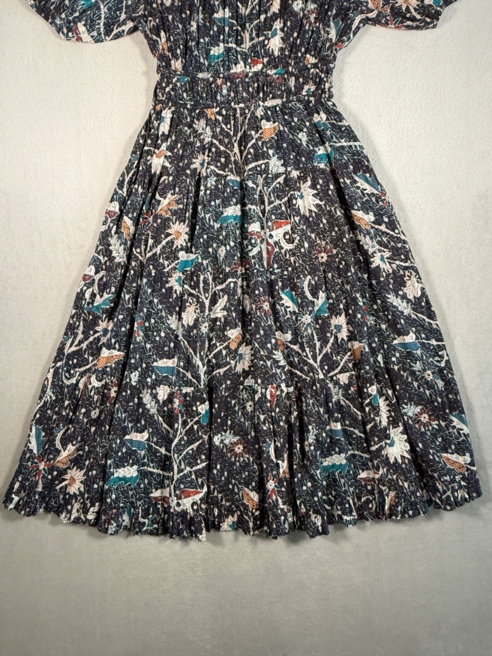 Ulla Johnson Dress Womens 6 Twilight Navy Floral Thelma Puff Sleeve Midi NWT - Picture 7 of 15